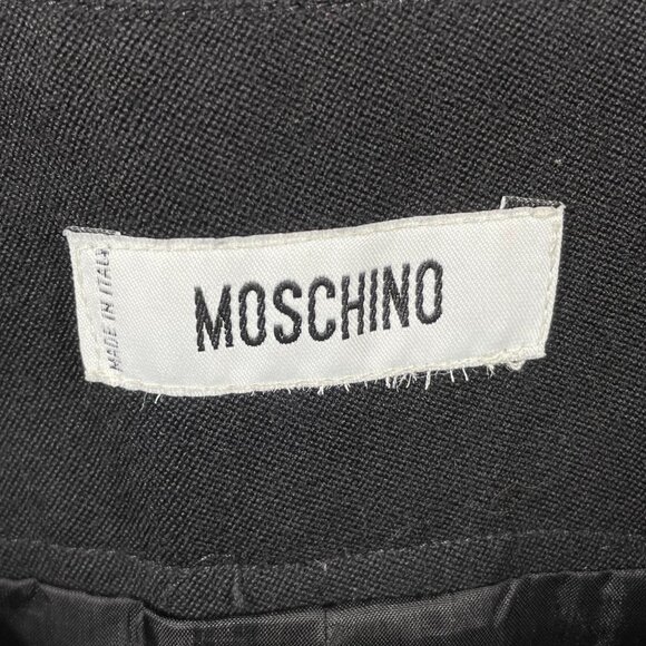 NEW Moschino Skirt Womens 8 black pencil straight designer classic - Picture 4 of 12